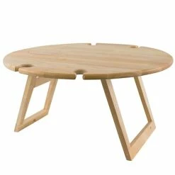 Peer Sorensen - Folding Round Picnic Table Rubberwood 50cm