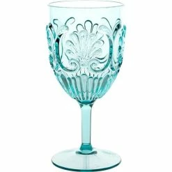 Flair Decor - Acrylic Wine Glass Scollop Sea Foam