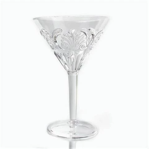 Flair Decor - Acrylic Martini Glass Clear 200ml 2 Flair Decor - Acrylic Martini Glass Clear 200ml