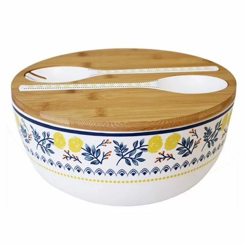 Ladelle - Positano Tile Melamine Salad Bowl Set 3pce 3 Ladelle - Positano Tile Melamine Salad Bowl Set 3pce
