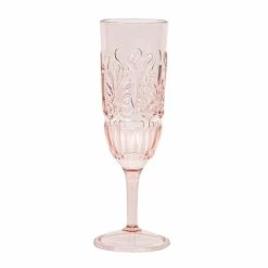 Flair Decor - Scallop Acrylic Champagne Flute Pink