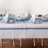 BioNap - TableSet Disposable Tablecloth/Napkin Set Blue 11pc -Thermos Shop 193368 Large