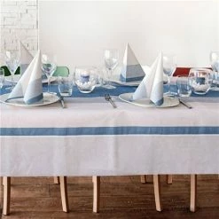 BioNap - TableSet Disposable Tablecloth/Napkin Set Blue 11pc