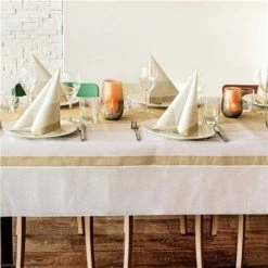 BioNap - TableSet Disposable Tablecloth/Napkin Set Gold 11p