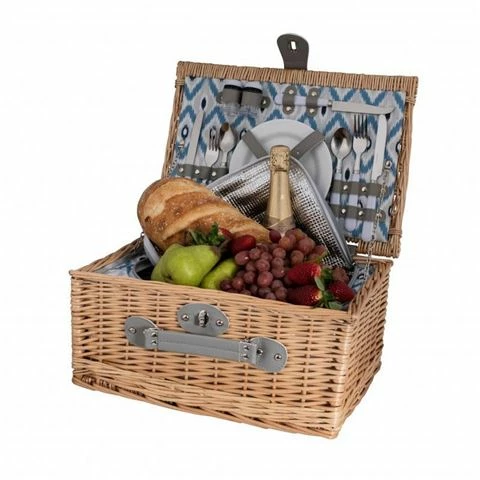 Avanti - 2 Person Wicker Picnic Basket Ikat 3 Avanti - 2 Person Wicker Picnic Basket Ikat