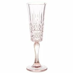 Flair Decor - Acrylic Crystal Cut Flute Pink