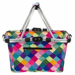 Sachi - Two Handle Carry Basket Harlequin