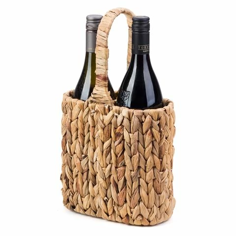A.Trends - Water Hyacinth Picnic Wine Carrier 3 A.Trends - Water Hyacinth Picnic Wine Carrier