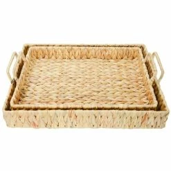 A.Trends - Water Hyacinth Picnic Tray Set 2pce
