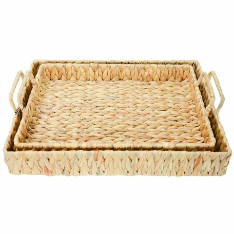 A.Trends - Water Hyacinth Picnic Tray Set 2pce 3 A.Trends - Water Hyacinth Picnic Tray Set 2pce
