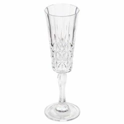 Flair Decor - Acrylic Crystal Cut Flute Clear