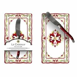 Le Cadeaux - Vischio Butter Dish W/Butter Spreader Set 2pce