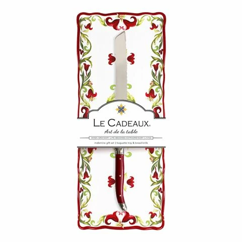 Le Cadeaux - Vischio Baguette Tray W/ Bread Knife Set 2pce 3 Le Cadeaux - Vischio Baguette Tray W/ Bread Knife Set 2pce