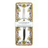 Le Cadeaux - Capri Baguette Tray W/ Bread Knife Set 2pce