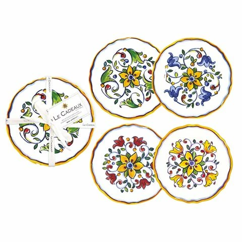 Le Cadeaux - Capri Appetizer Plates Set 4pce 3 Le Cadeaux - Capri Appetizer Plates Set 4pce