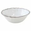 Le Cadeaux - Antique White Cereal Bowl W/Scallop Rim 19cm -Thermos Shop 458976 Large
