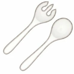 Le Cadeaux - Rustica Antique Salad Servers White Set 2pce