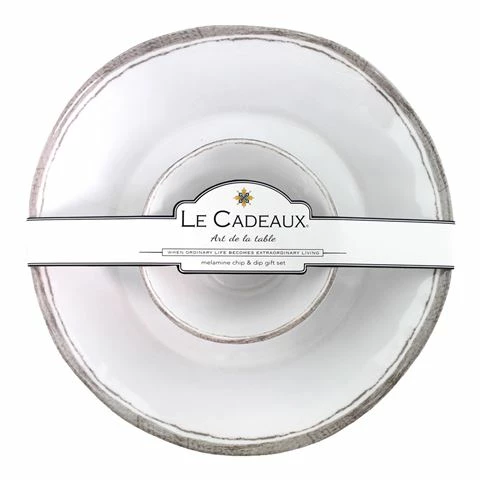 Le Cadeaux - Rustica Antique Chip And Dip Set White 33cm 3 Le Cadeaux - Rustica Antique Chip And Dip Set White 33cm