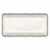 Le Cadeaux - Rustica Antique Biscuit Tray White 12.7x25cm -Thermos Shop 458983 Large