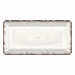 Le Cadeaux - Rustica Antique Biscuit Tray White 12.7x25cm