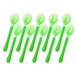 Ex.tra - Plastic Spoon Green Set 10pce