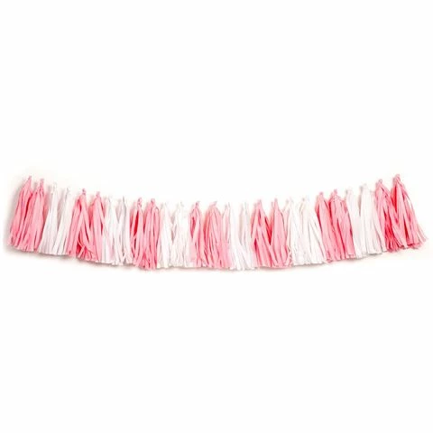 Contents Giftware - Tassel Garland Pink And White 3 Contents Giftware - Tassel Garland Pink And White