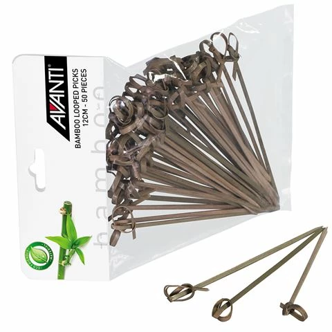 Avanti - Bamboo Looped Picks 12cm 50pce 3 Avanti - Bamboo Looped Picks 12cm 50pce
