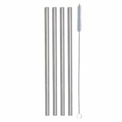 Cuisena - Reusable S/S Smoothie/Milkshake Straws Set 5pce